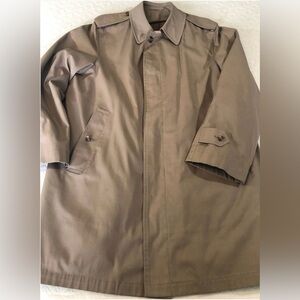 Vintage London Fog Maincoats Color Beige Removable Lining Mens Size 40 Regular